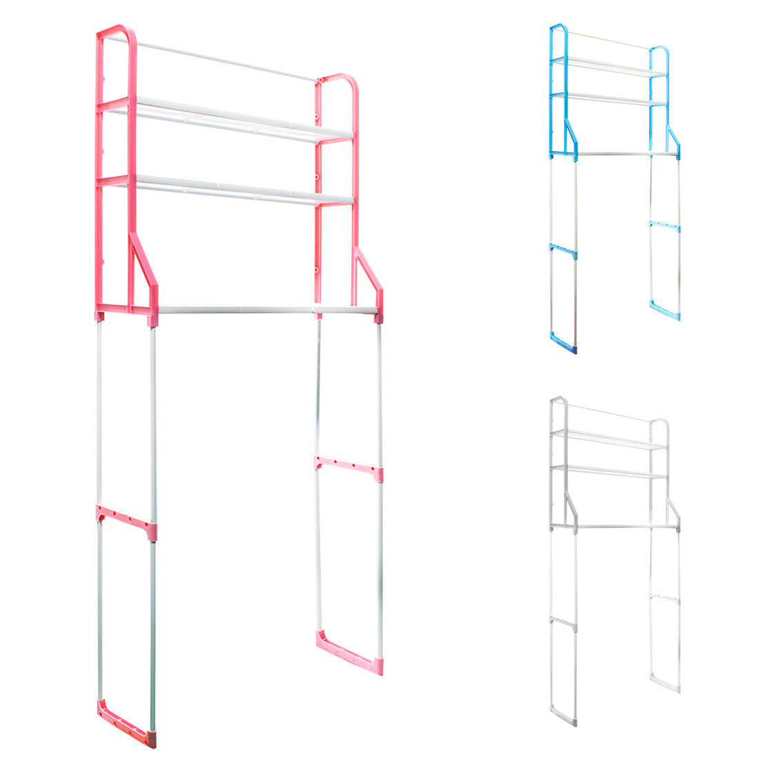 Étagère machine à laver organisateur étagères économiseur d'espace 67x23x151cm