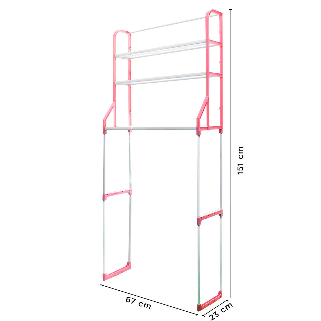 Étagère machine à laver organisateur étagères économiseur d'espace 67x23x151cm