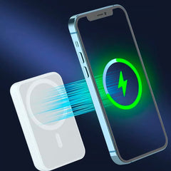 Power Bank magnétique sans fil 5000mAh 5V Chargeur portable pour smartphone