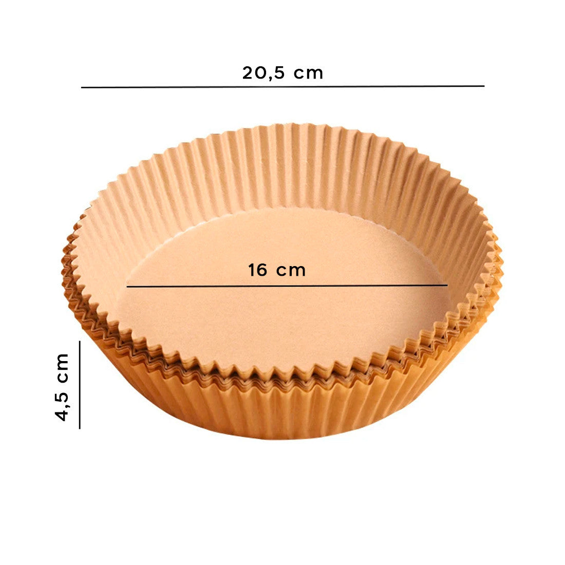 Air Fryer Papier Cuisson 100 pz Rondes 20cm Antiadhésives Et Enduites Silicone