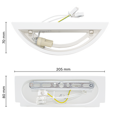Applique murale en plâtre GS-5040 Applique murale LED double émission G9 Attack