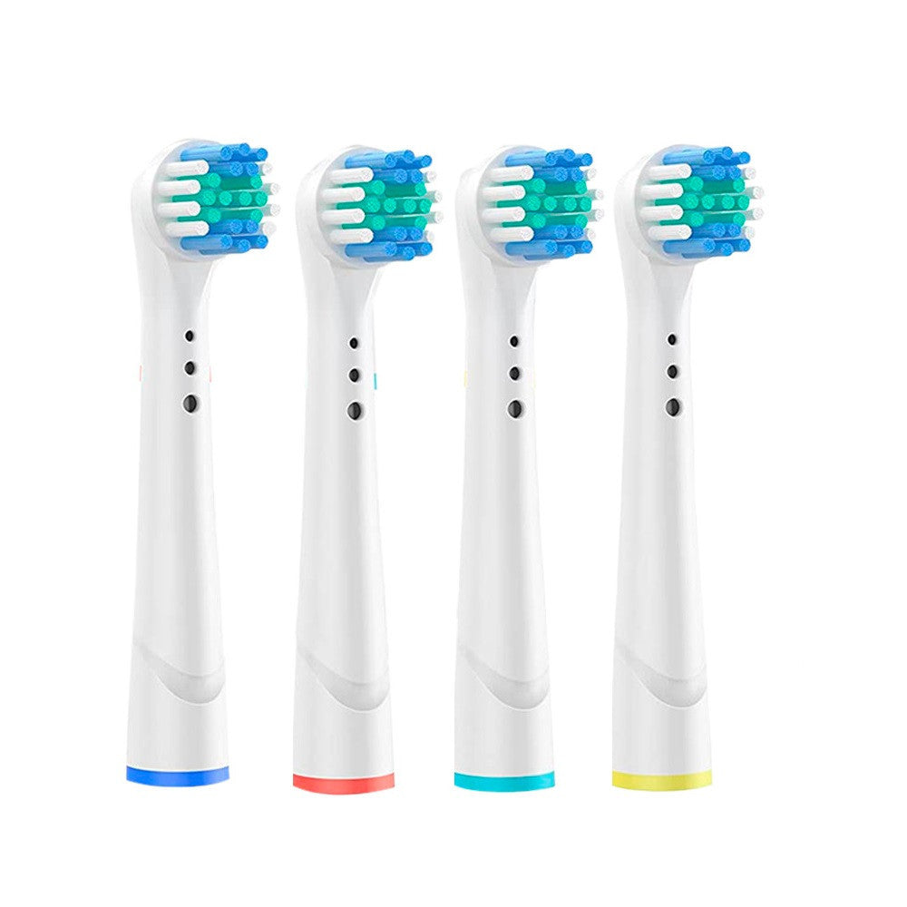 4 pièces têtes de rechange compatibles brosse à dents électrique poils ronds