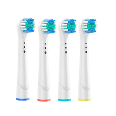4 pièces têtes de rechange compatibles brosse à dents électrique poils ronds