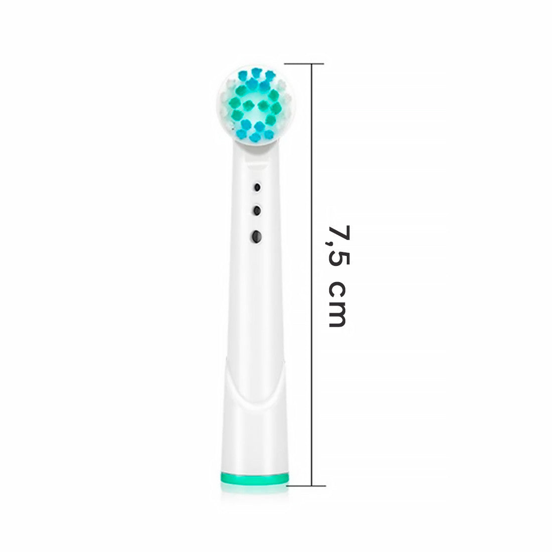 4 pièces têtes de rechange compatibles brosse à dents électrique poils ronds