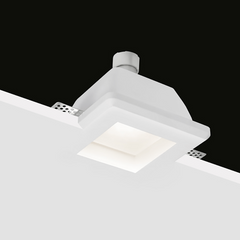 Douille en plâtre rétractable GS-5003 Square White Encastré GU10 Attack