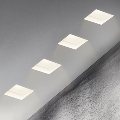 Douille en plâtre rétractable GS-5003 Square White Encastré GU10 Attack