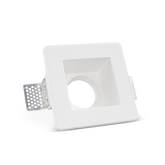 Douille en plâtre rétractable GS-5006 Blanc Carré Encastré GU10 Attaque