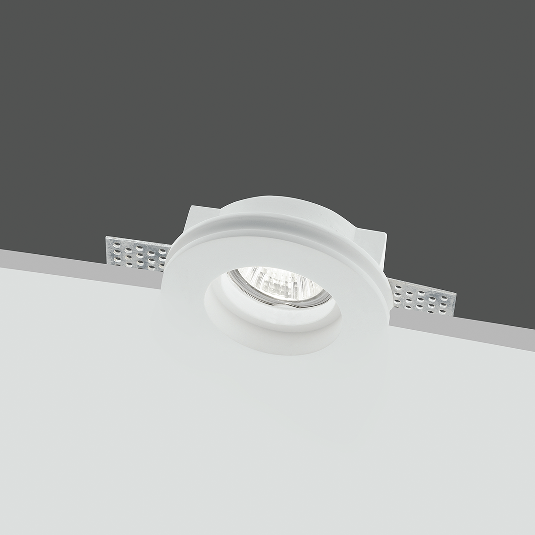 Douille en plâtre rétractable GS-5009 Round White Encastré GU10 Attack