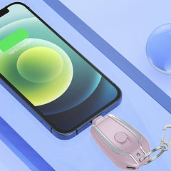 Porte-clés Powerbank 1500mAh USB Lightning Chargeur portable d'urgence