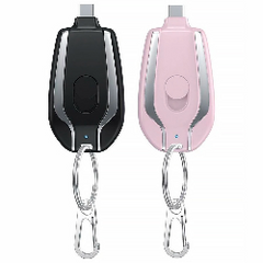 Porte-clés Powerbank 1500mAh USB Lightning Chargeur portable d'urgence