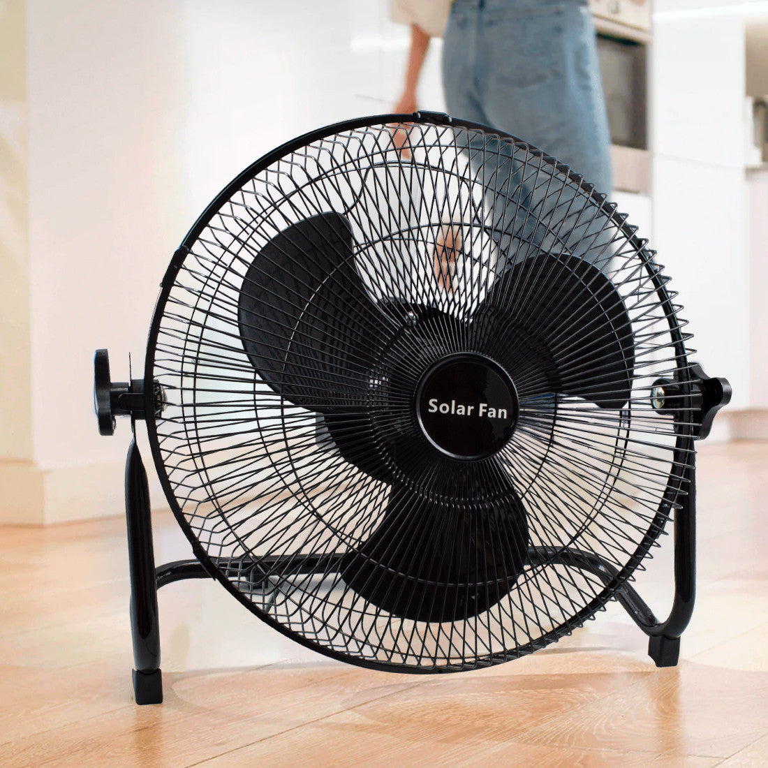 Ventilateur Portable Rechargeable Solaire Sans Fil de Table/Mural pour Camping