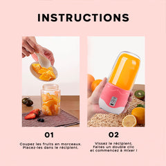 Extracteur presse-agrumes électrique mini mélangeur portable rechargeable 400ml
