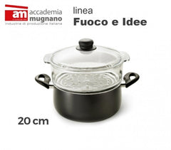 Casserole avec steamer 20cm Académie d'aluminium pur Mugnano Ligne FUOCO & IDEE