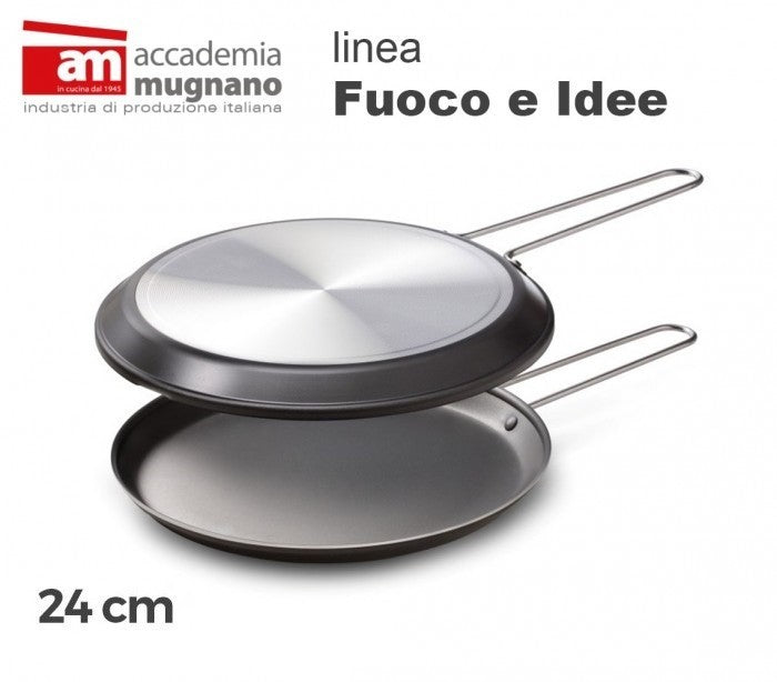Poéle double à tortilla 24cm - Antiadhésive - Académie d'aluminium FUOCO & IDEE