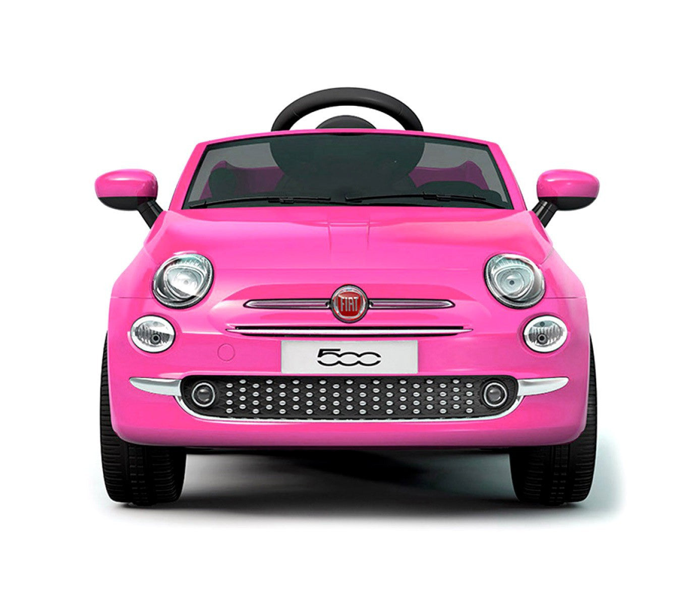 B90106 Voiture électrique pour enfants FIAT 500C siège en cuir 12V télécommandée