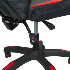 Chaise de jeu bureau avec éclairage LED, appuie-tête similicuir et repose-pieds