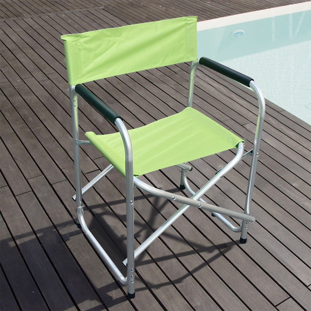 FUBUCA chaise pliante en aluminium tissu textilène 48x57x80cm VERT