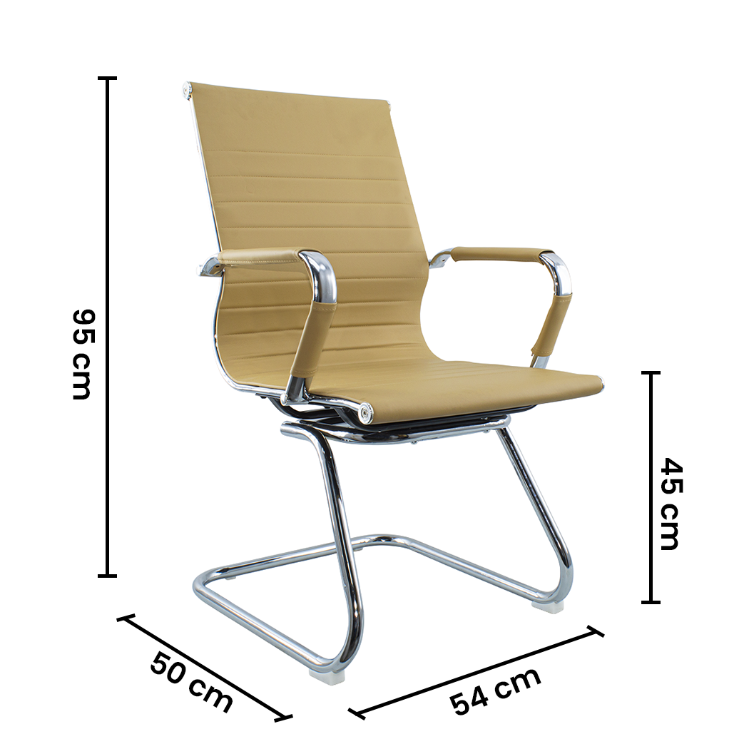 Pack de 2 chaises de salon ou de bureau ISAAC en métal et éco-cuir H95x50x45cm