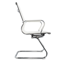 Pack de 2 chaises de salon ou de bureau ISAAC en métal et éco-cuir H95x50x45cm