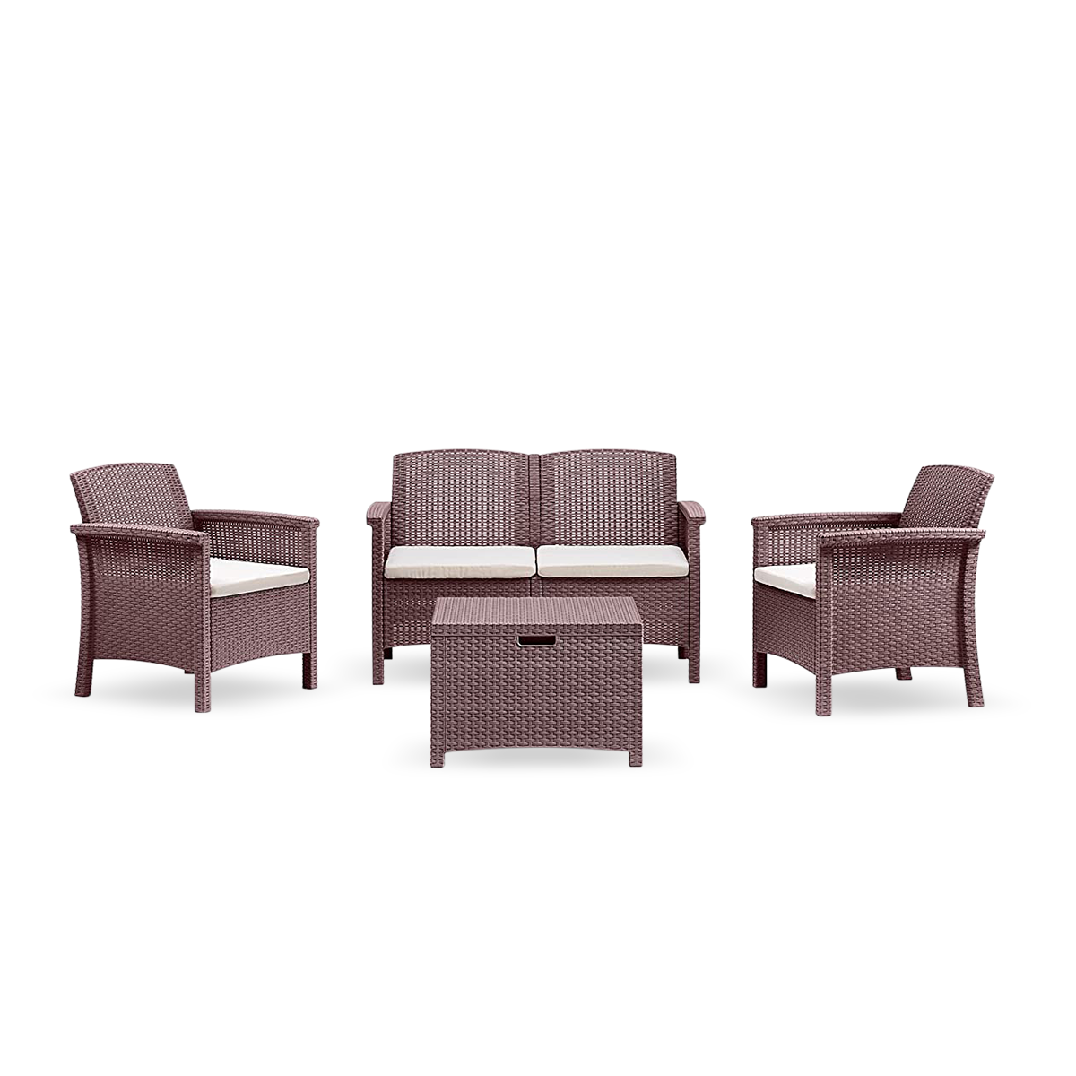 Ensemble de canapé 2 places style Rattan VENEZIA pour salon extérieur