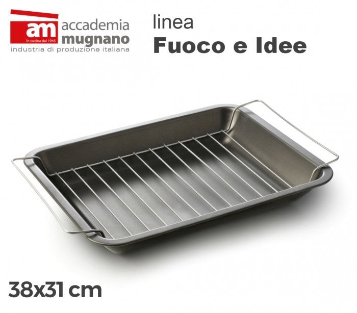 Plaque de cuisson - GRILL - 38 x 31 cm en alluminium- Accademia Mugnano Linea
