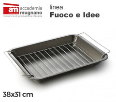 Plaque de cuisson - GRILL - 38 x 31 cm en alluminium- Accademia Mugnano Linea