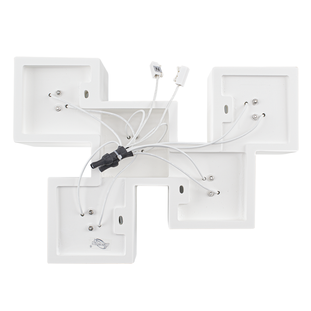 Applique Murale en Plâtre GS-5029 Plafonnier 5 Supports de Lampe GU10 Peignable