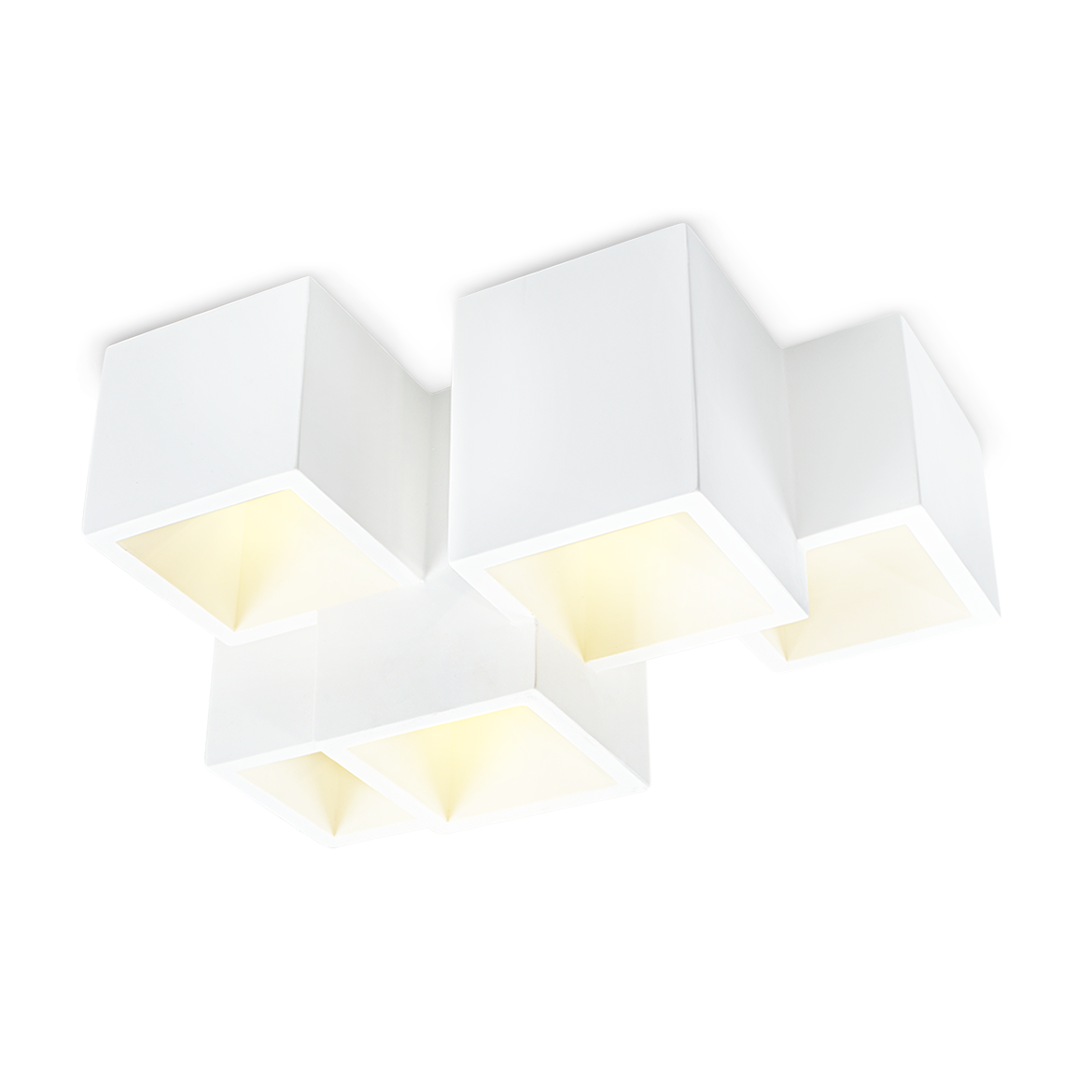 Applique Murale en Plâtre GS-5029 Plafonnier 5 Supports de Lampe GU10 Peignable