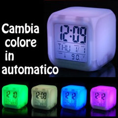 Reveil- cube numérique lumière qui change de couleurs