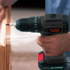 Perceuse-visseuse sans fil à double batterie avec percussion 26V et mallette
