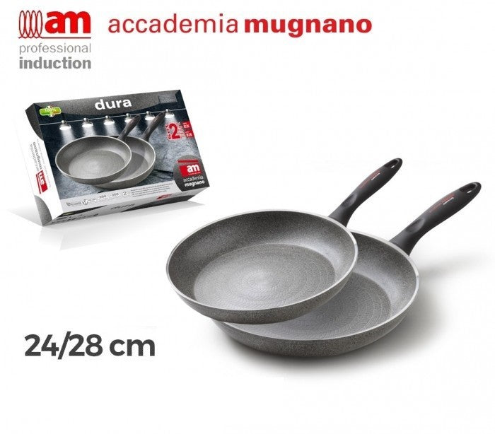 Lot de 2 poêles antiadhésives 24 - 28 cm - Académie d'aluminium