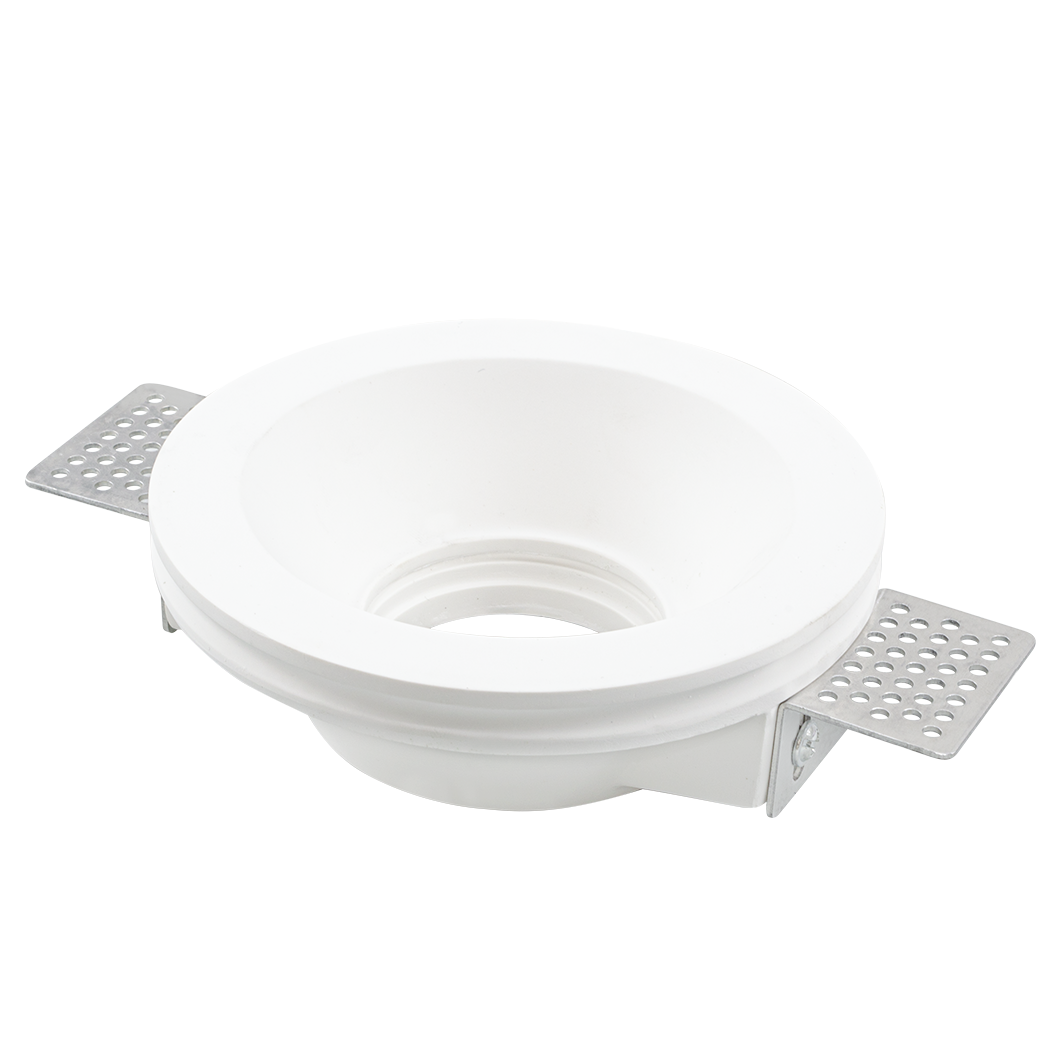 Douille encastrée en plâtre GS-5007 ronde blanche avec connexion GU10
