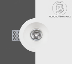 Douille encastrée en plâtre GS-5007 ronde blanche avec connexion GU10