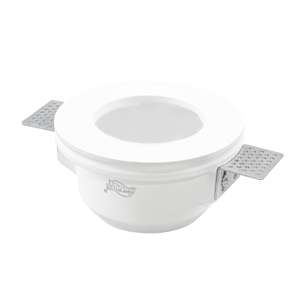 Douille encastrée en plâtre GS-5002 carrée blanche avec connexion GU10