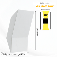 Applique plâtre pour mur GS-5033 avec design personnalisable et connexion LED G9