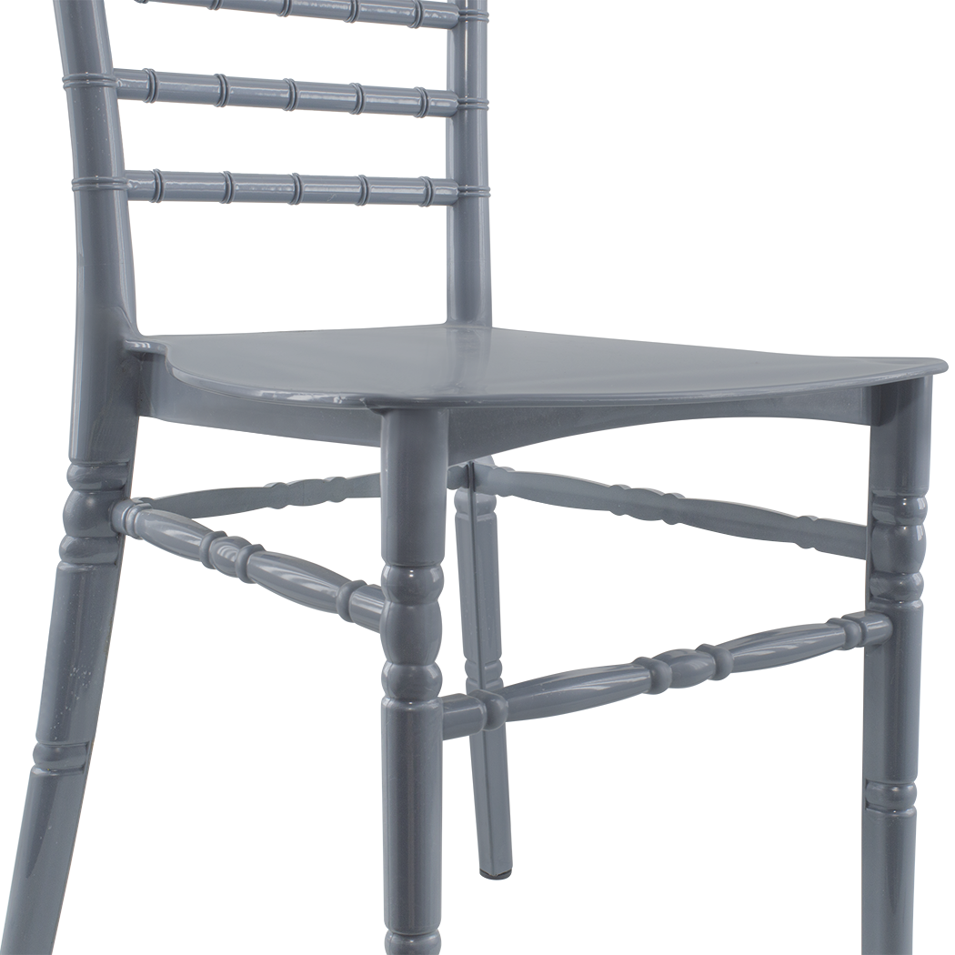Pack 2 chaises Chiavari vintage grises chaise réception Chiavarina au classique