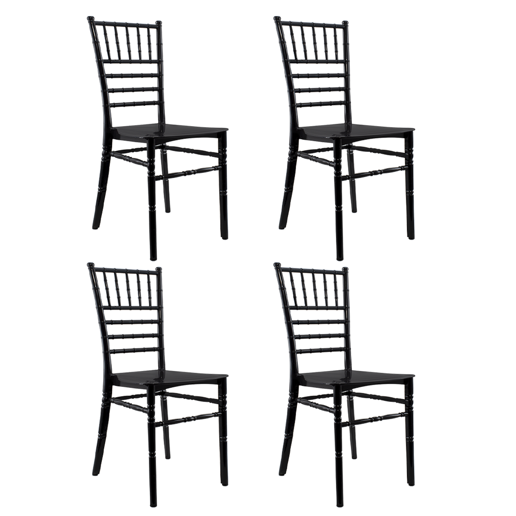 Pack 4 chaises Chiavari vintage NOIR Chaise Chiavarina Catering au classique