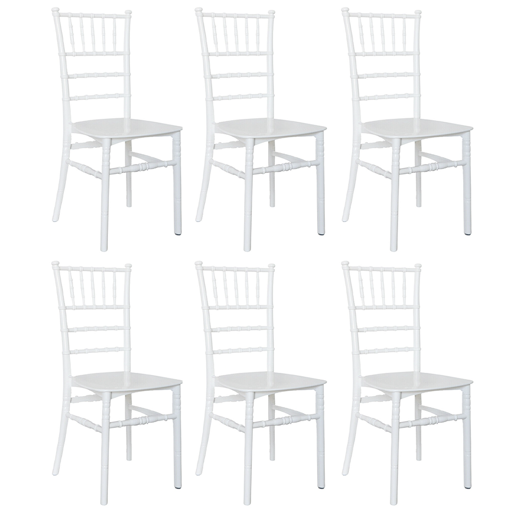 Ensemble6 chaises Chiavari blanches chaise vintage pour réception ou la maison