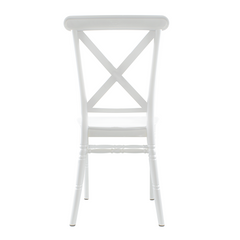 Ensemble 2 chaises Sidney blanches en polypropylène vintage pour la restauration