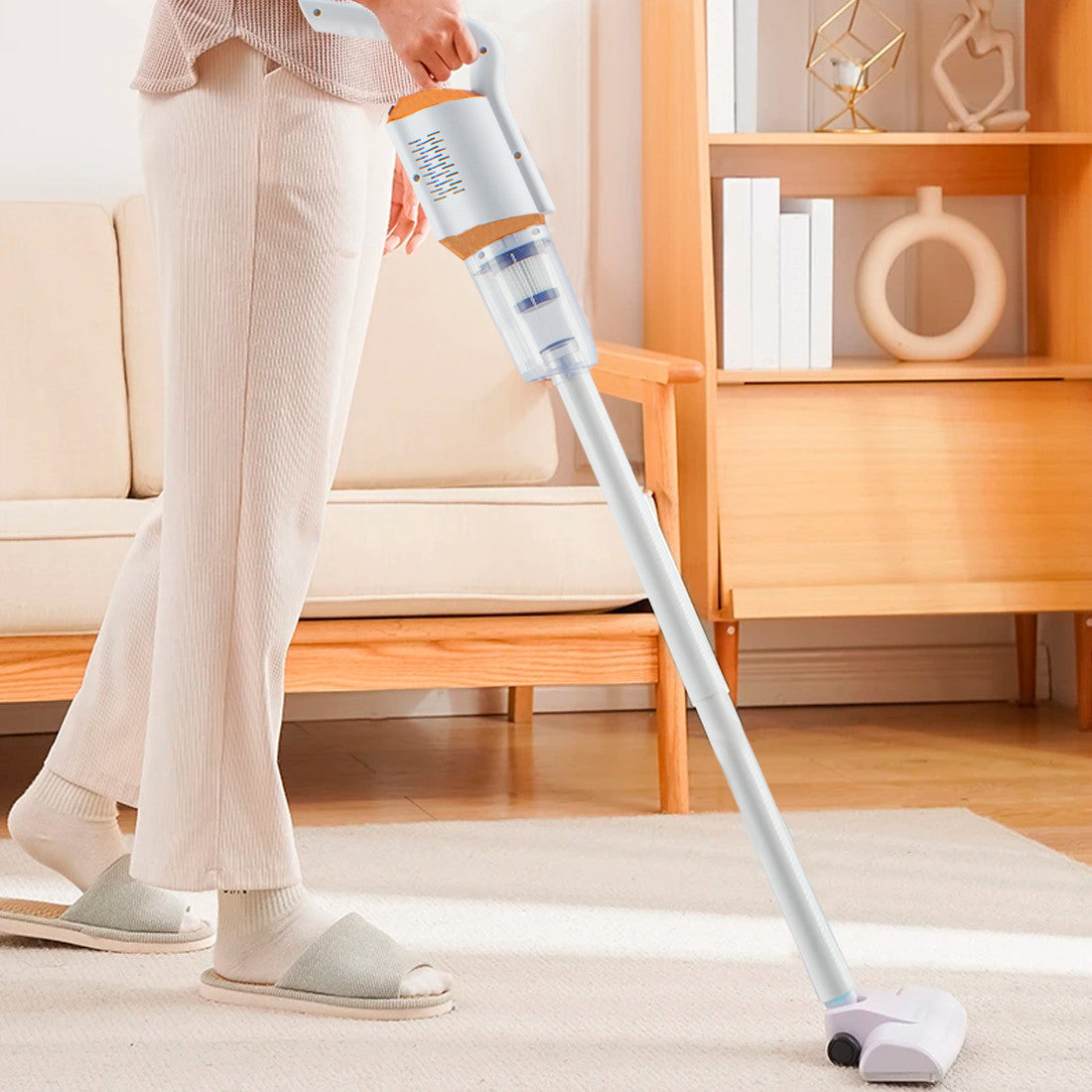 Aspirateur sans fil balai électrique sans sac filtre anti-poussière rechargeable