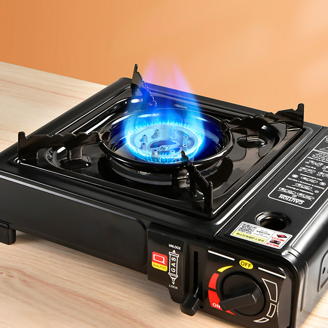 Réchaud à gaz portable pour camping en mallette idéal pour cuisine en plein air