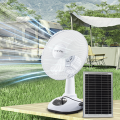 Ventilateur Portable avec Lumière d'Urgence Charge Solaire Idéal pour le Camping
