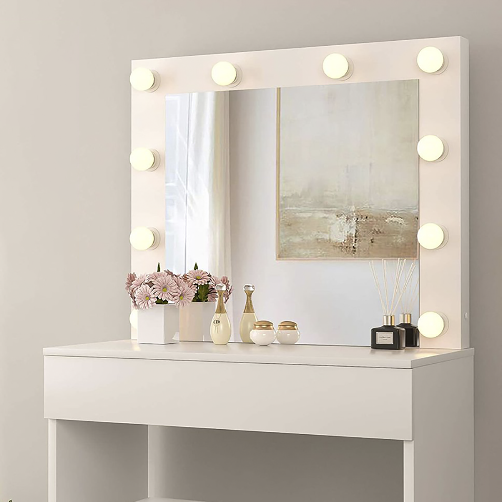 Jeu de 6 Lumières LED Réglables pour Miroir de Coiffeuse avec Câble USB