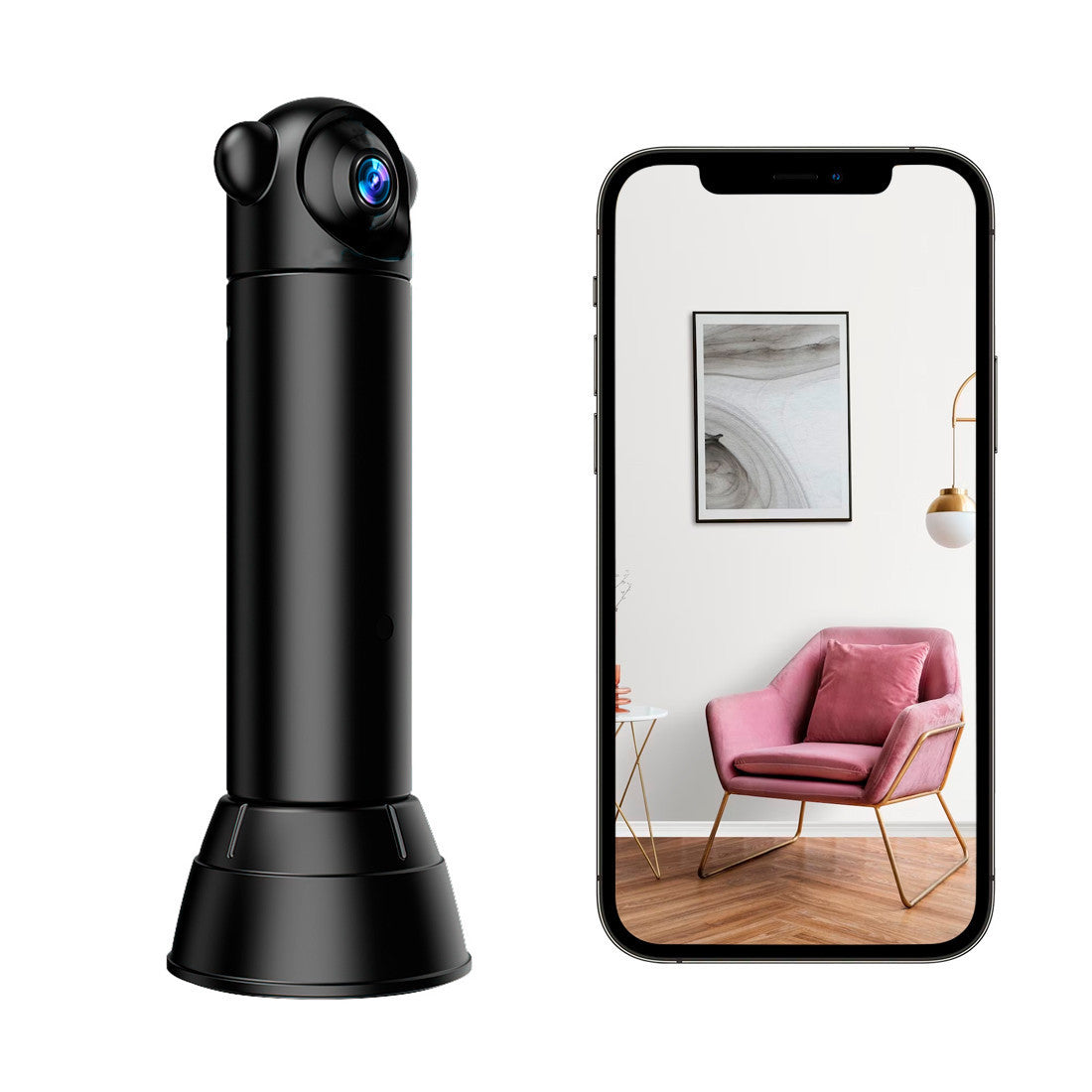 Mini caméra Rotation 180° Q-Sx82 Wi-Fi sans fil 1080p 4K Vision nocturne