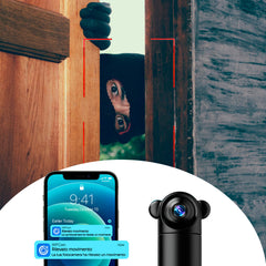 Mini caméra Rotation 180° Q-Sx82 Wi-Fi sans fil 1080p 4K Vision nocturne