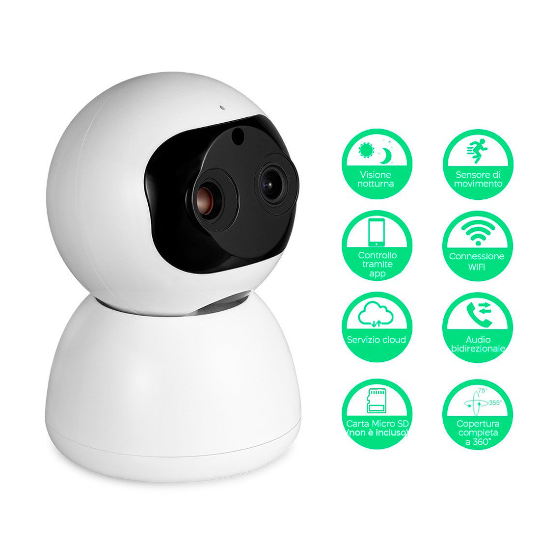 Caméra intelligente Wi-Fi Q-S2099, zoom 10X, avec reconnaissance faciale