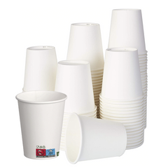 Pack de 150 Gobelets en Carton Jetables Biodégradables et Compostables 180 ml