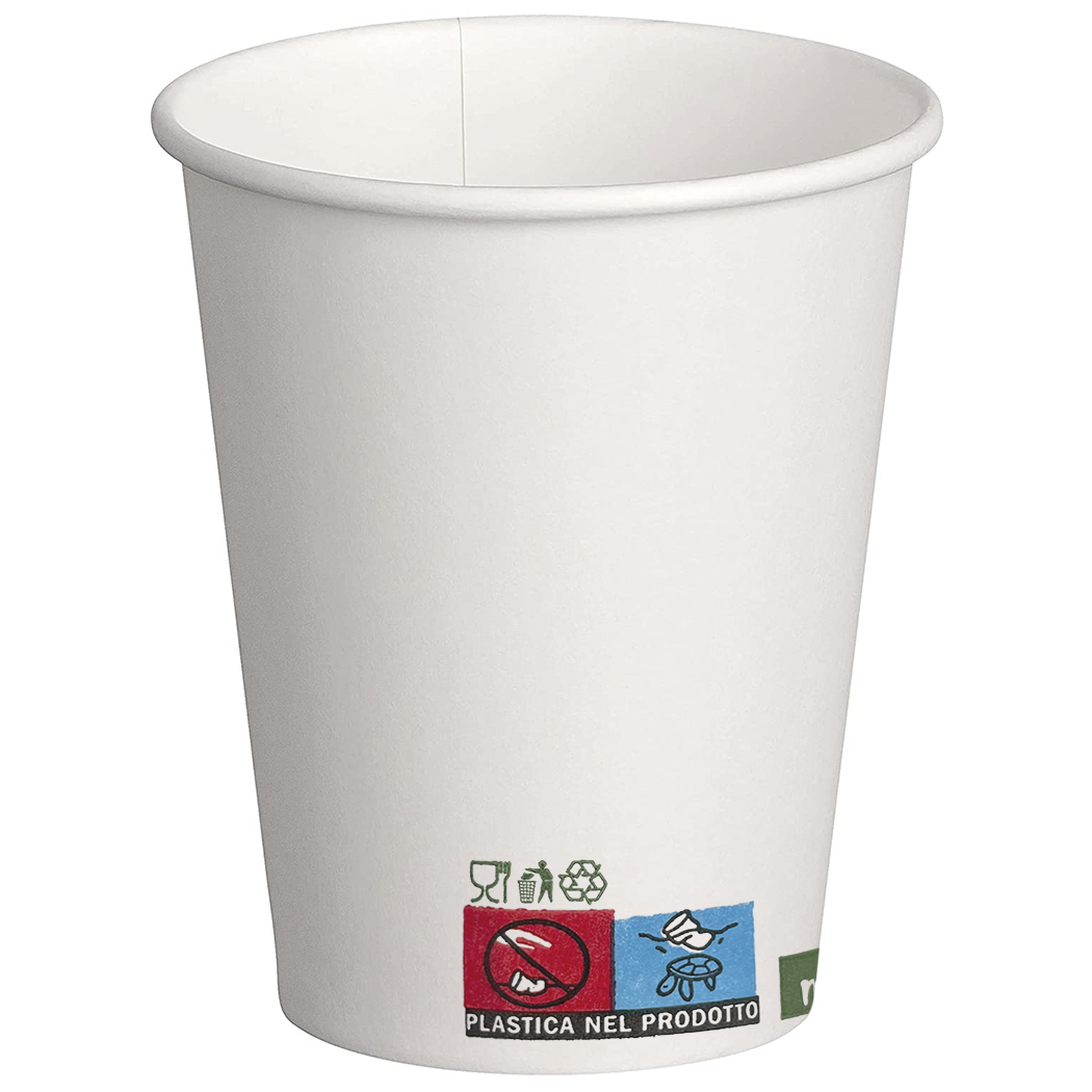 Pack de 150 Gobelets en Carton Jetables Biodégradables et Compostables 180 ml