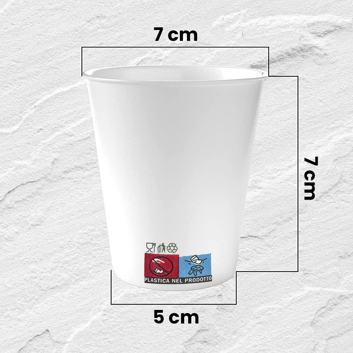 Pack de 150 Gobelets en Carton Jetables Biodégradables et Compostables 180 ml