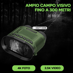Jumelles avec écran 3" vision nocturne zoom numérique 8x prise photos et vidéos